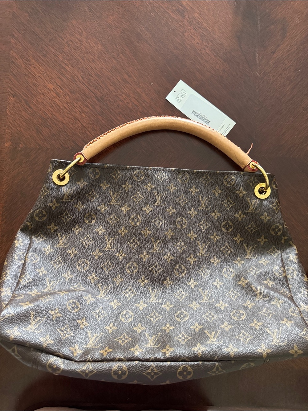 ARTSY MM Louis Vuitton Monogram Canvas Shoulder Bag in Brown and Tan CA2151 #